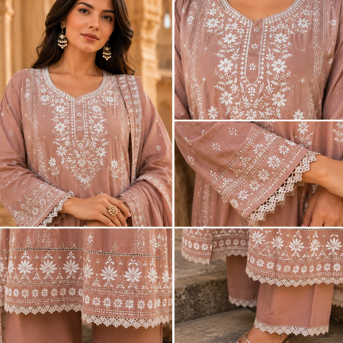 Women's Anarkali Kurta Pant Dupatta Set — view 2